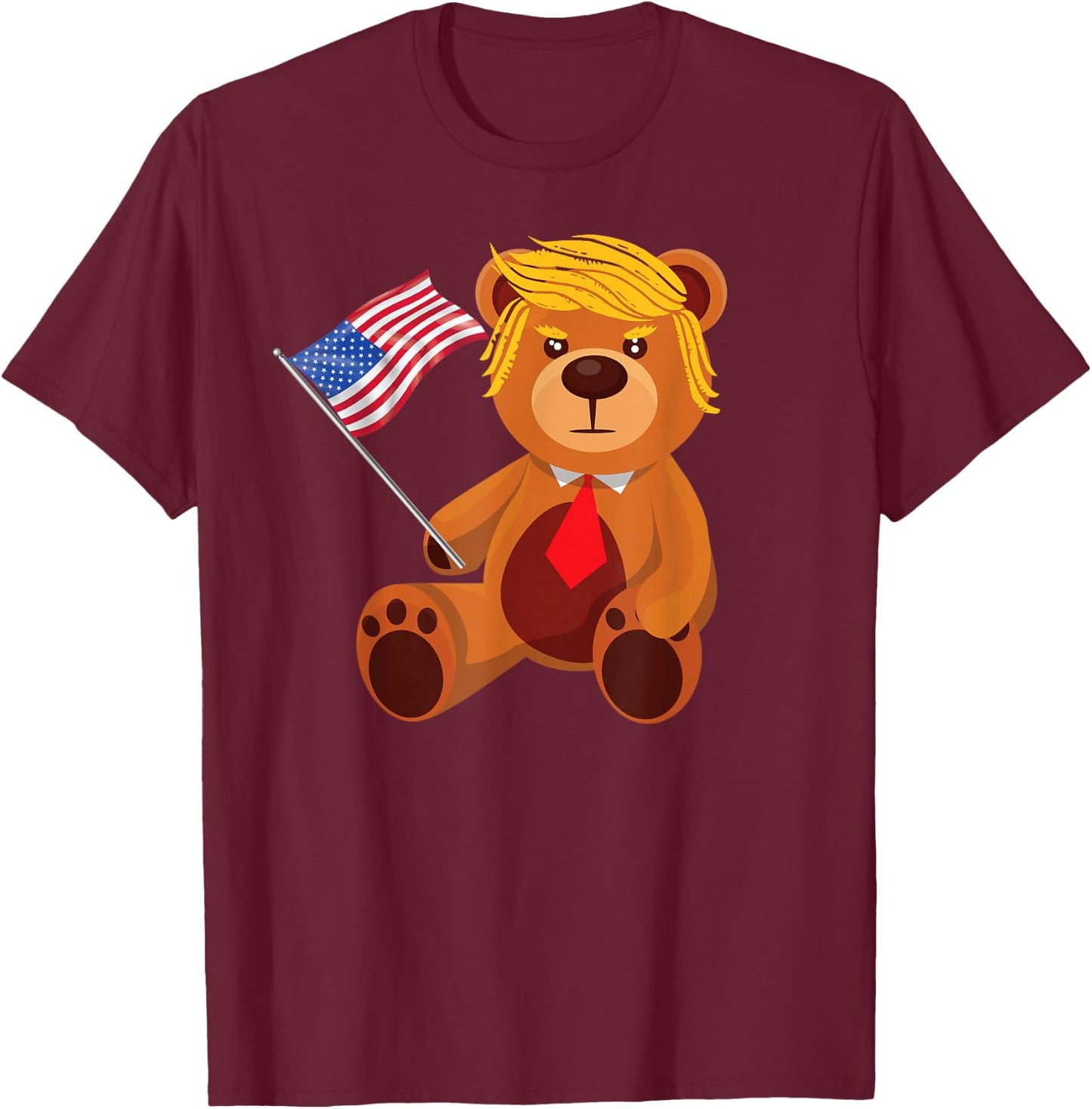 Trumpy Bear Trump 24 Elect President Trump 2024 T-Shirt - T-Shirt | Maroon
