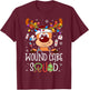 Reindeer Christmas Wound Care Squad Stethoscope Nurse T-Shirt - T-Shirt | Maroon