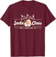 Vintage Santa Christmas Sleigh Rides Reindeer Retro T-Shirt - T-Shirt | Maroon