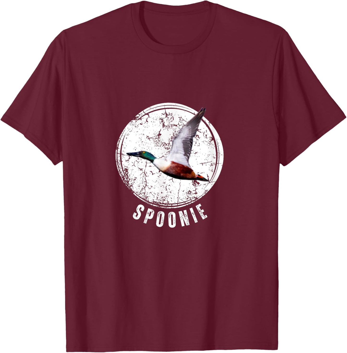 Duck Hunting Shirt Spoonie Northern Shoveler T-Shirt - T-Shirt | Maroon