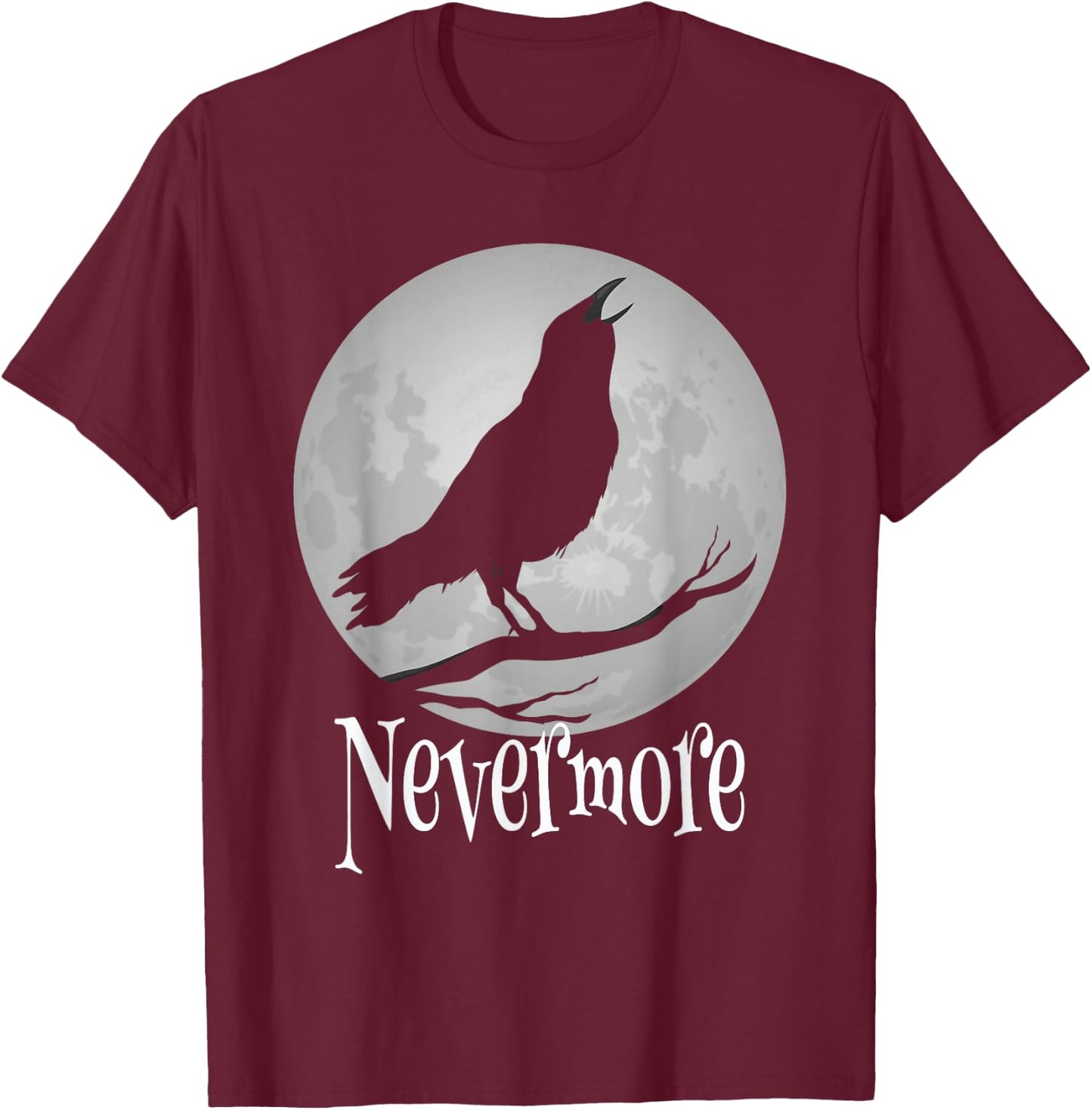 Crowcore Aesthetic - Raven Bird Spooky Dark Gothic Nevermore T-Shirt - T-Shirt | Maroon