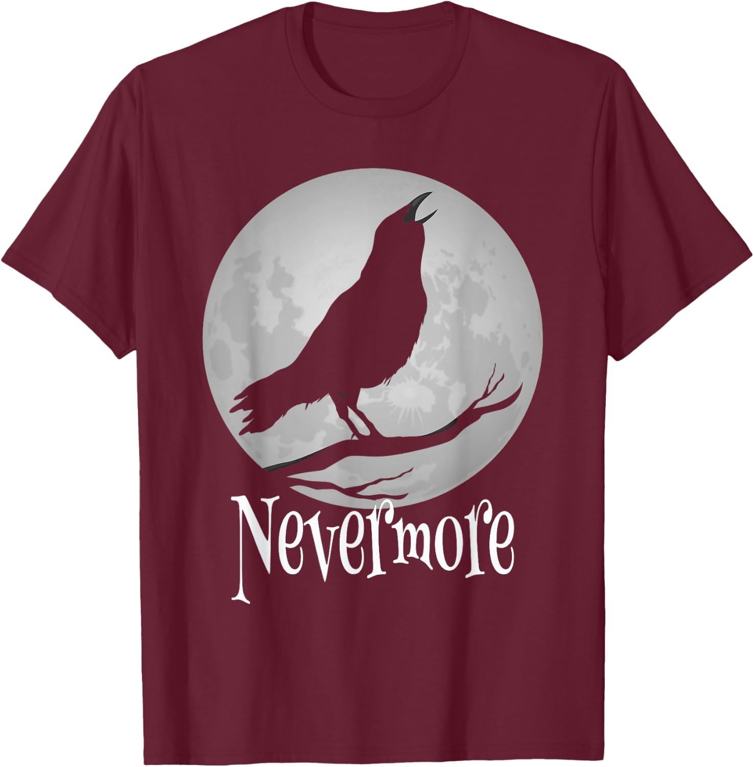 Crowcore Aesthetic - Raven Bird Spooky Dark Gothic Nevermore T-Shirt - T-Shirt | Maroon