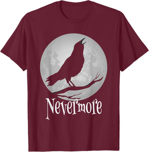 Crowcore Aesthetic - Raven Bird Spooky Dark Gothic Nevermore T-Shirt - T-Shirt | Maroon