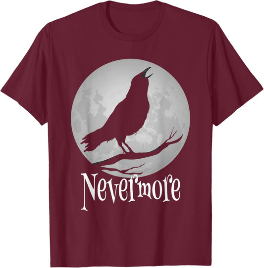 Crowcore Aesthetic - Raven Bird Spooky Dark Gothic Nevermore T-Shirt - T-Shirt | Maroon