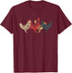 Chicken Group With Rooster Agriculture Farmer Funny Chickens T-Shirt - T-Shirt | Maroon