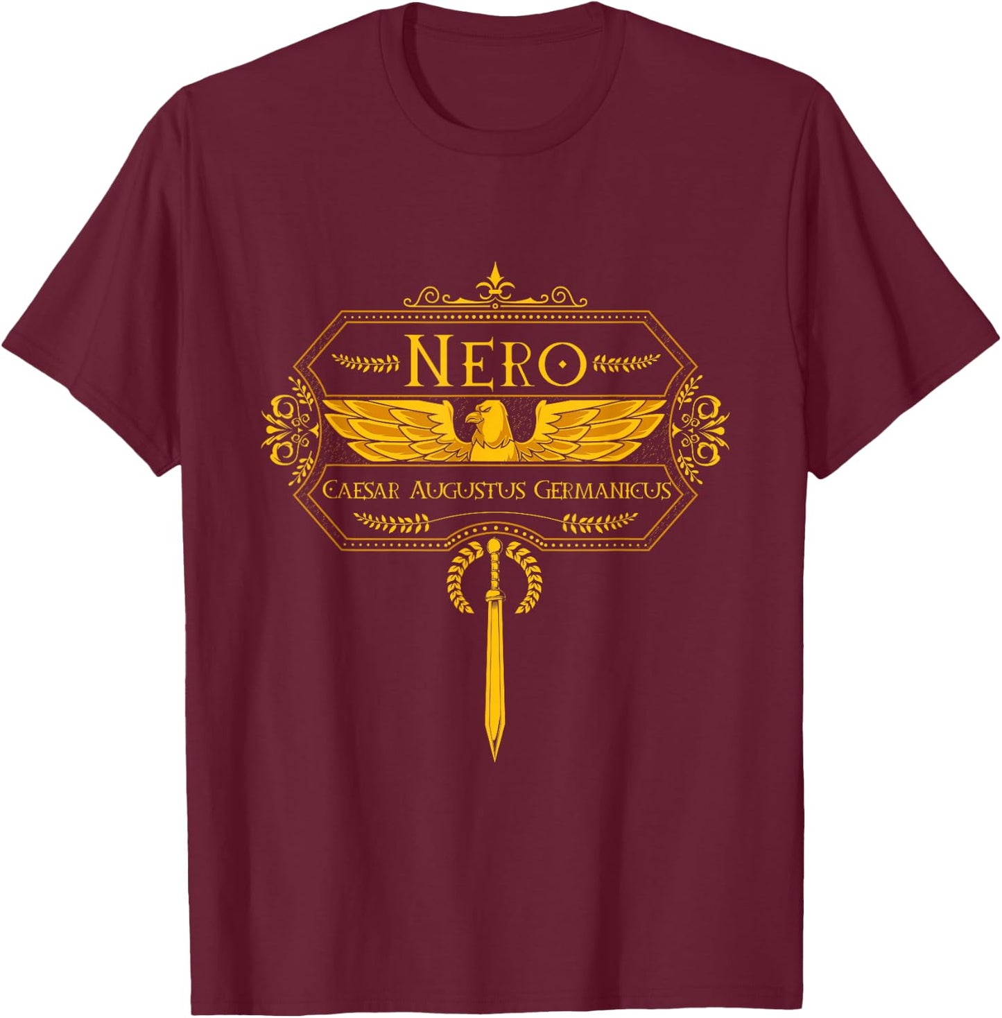 Roman Emperor - Nero T-Shirt - T-Shirt | Maroon
