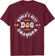 World's Best Dog Grandpa Pet Owner Rescue Grandpaw Father T-Shirt - T-Shirt | Maroon