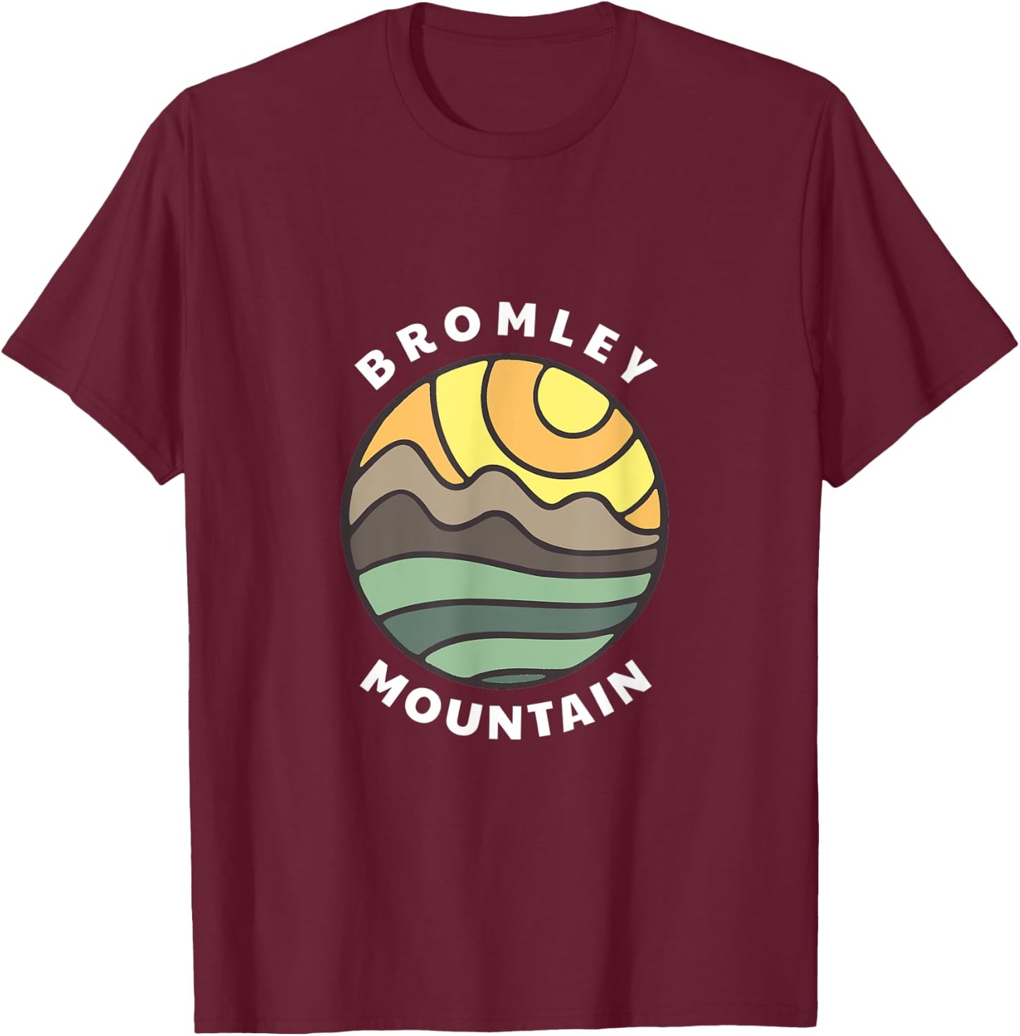 Bromley Mountain Vermont Mountains VT Vacation Souvenir T-Shirt - T-Shirt | Maroon