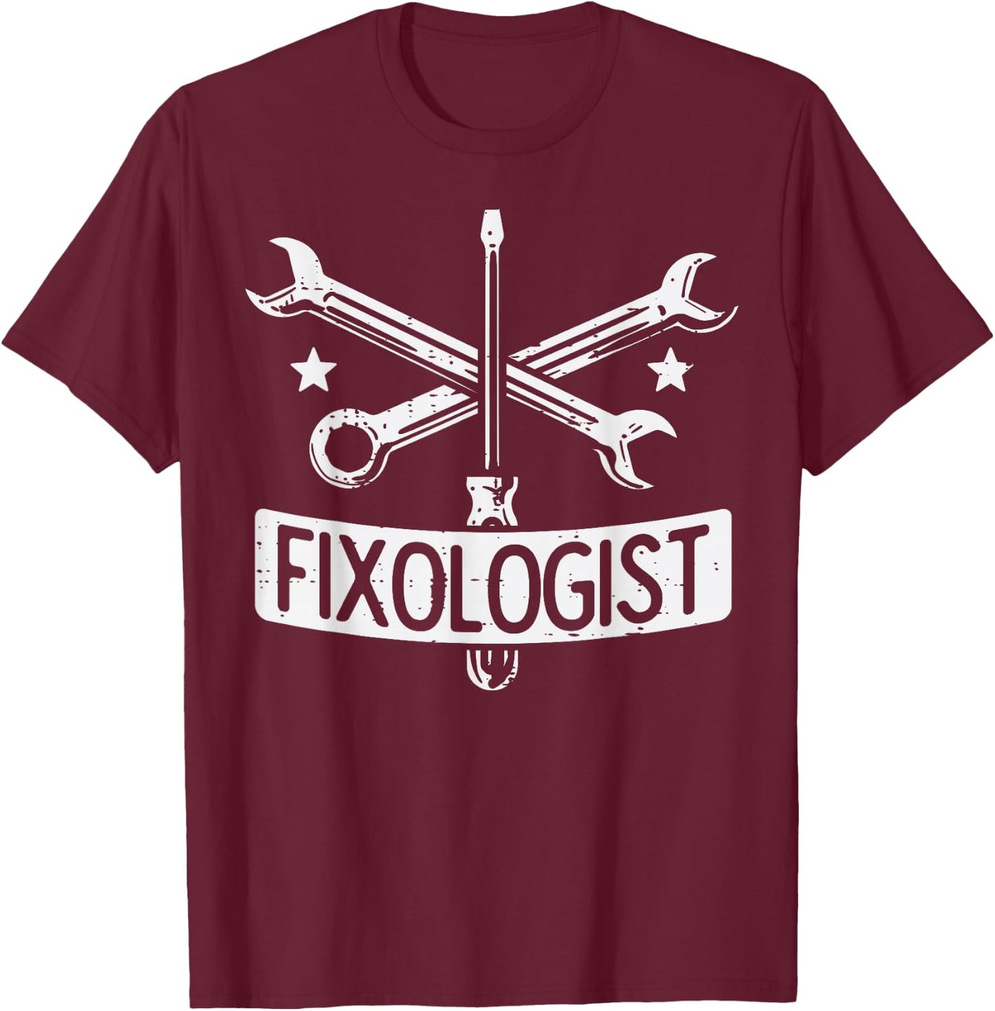 Fixologist Repair Car Technician Auto Mechanic Garage Men T-Shirt - T-Shirt | Maroon
