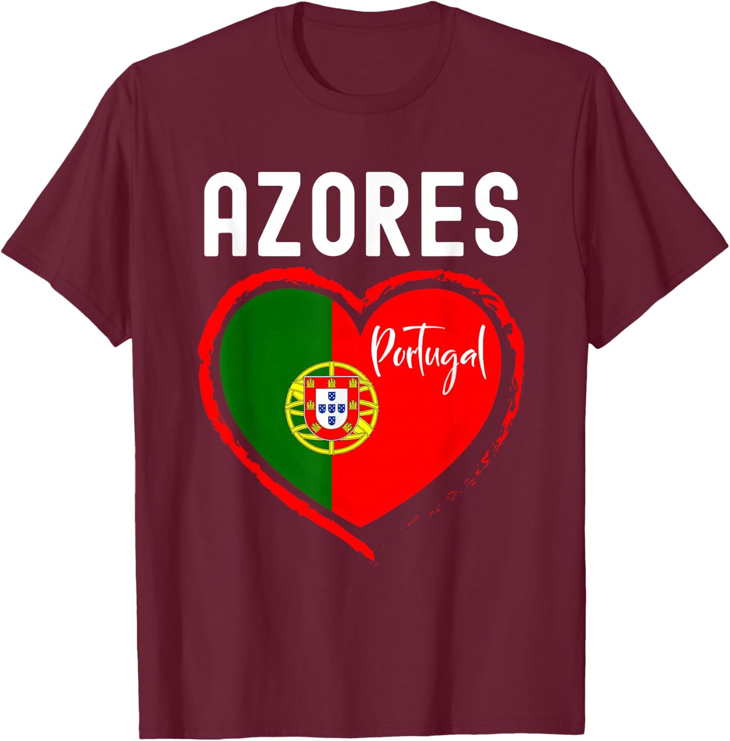 Azores Portuguese Flag Azores T-Shirt - T-Shirt | Maroon