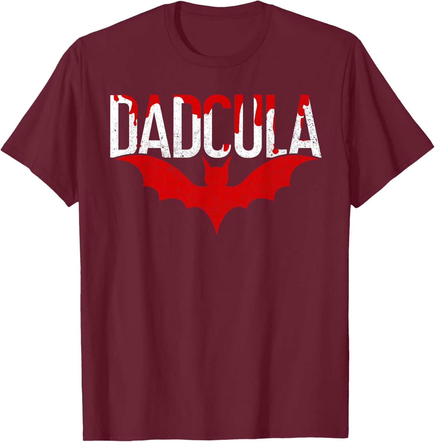 Papa Dadcula Dad Vampire Daddy Funny Halloween Father T-Shirt - T-Shirt | Maroon