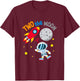 Kids Two The Moon 2nd Birthday Gift 2 Year Old Astronaut Bday Boy T-Shirt - T-Shirt | Maroon