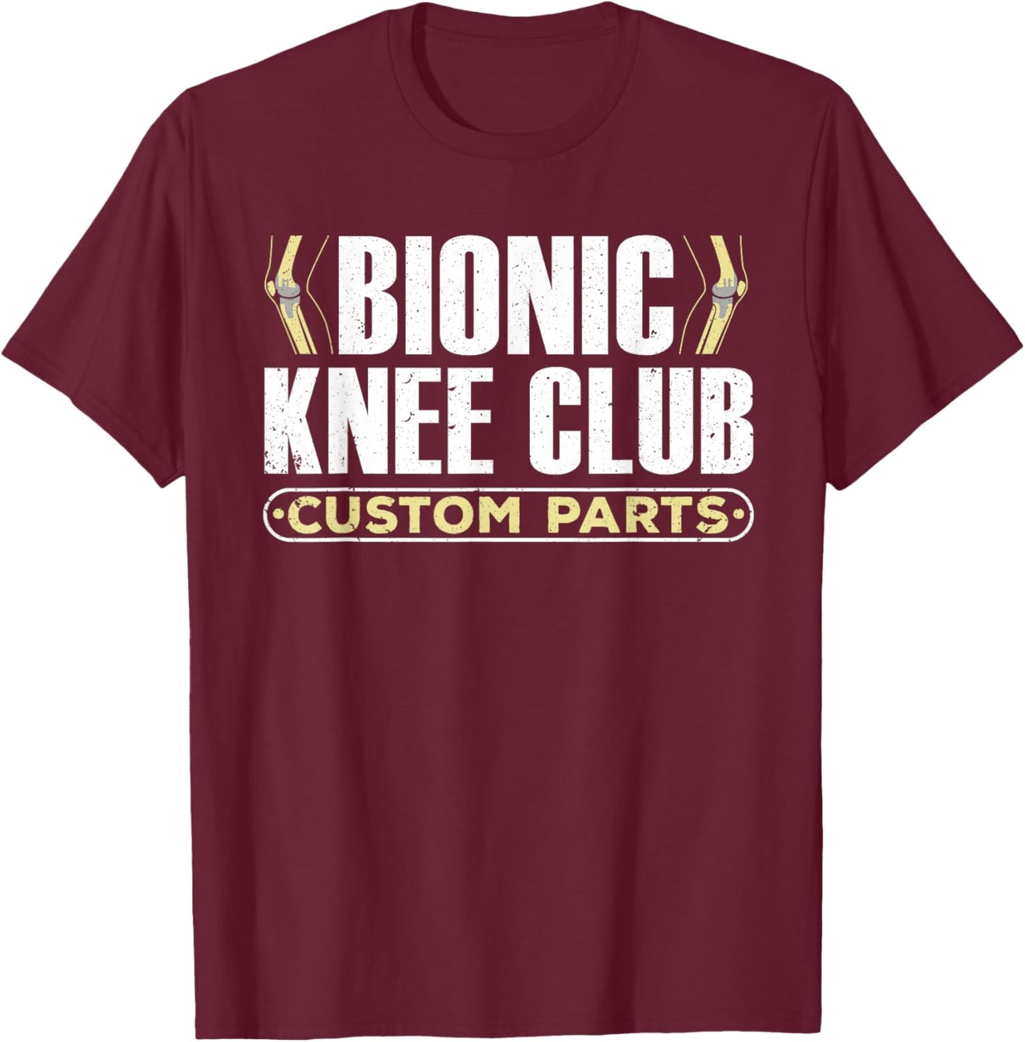 Cool Knee Replacement Women Knee Surgery Recovery T-Shirt - T-Shirt | Maroon