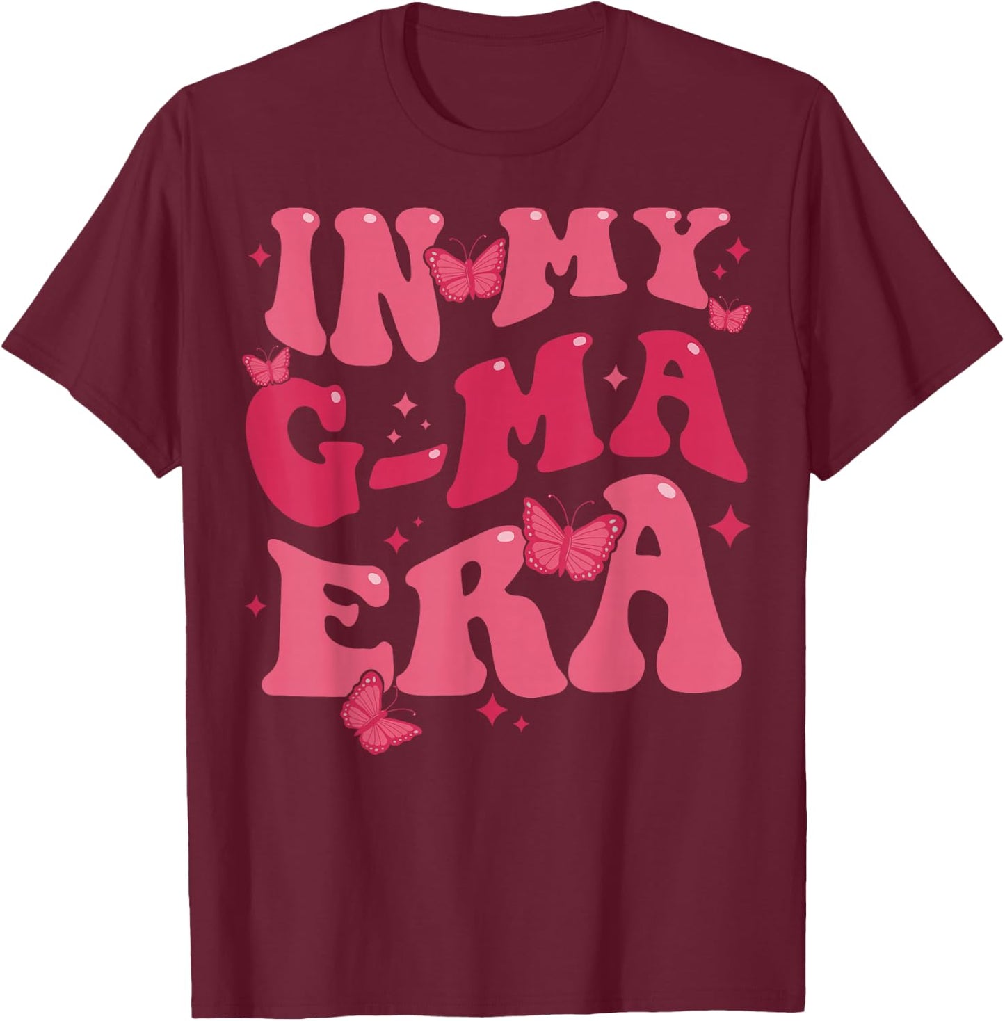 In My G-Ma Era Baby Announcement for Grandma Mother's Day T-Shirt - T-Shirt | Maroon