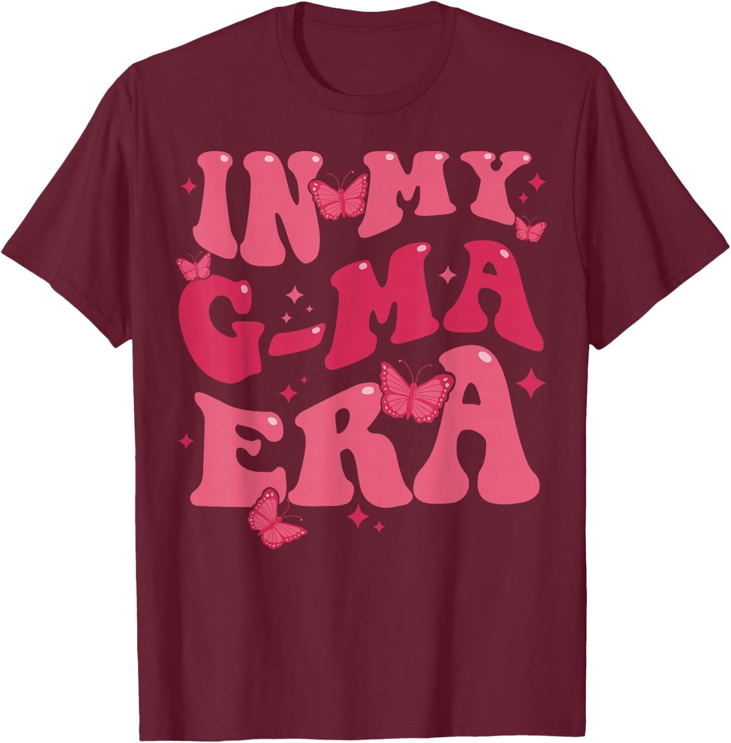 In My G-Ma Era Baby Announcement for Grandma Mother's Day T-Shirt - T-Shirt | Maroon