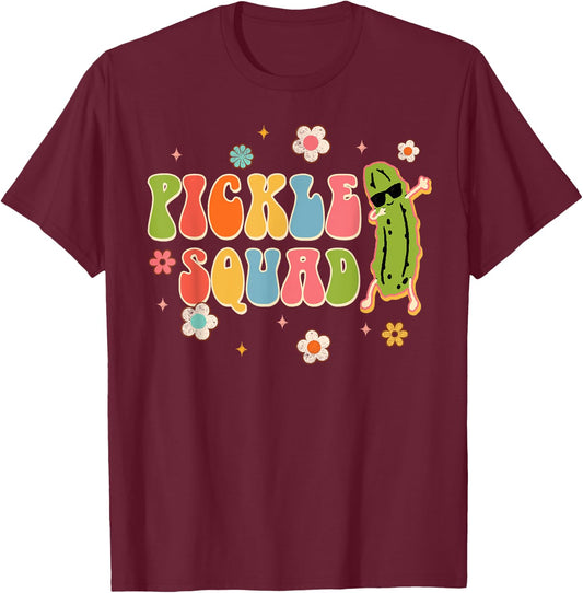 Pickle Squad Bridesmaid Bride Babe Bachelorette Matching T-Shirt - T-Shirt | Maroon