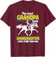The Best Grandpa Have Granddaughters Who Ride Horses T-Shirt - T-Shirt | Maroon