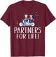 Couple Outfit Partners for Life Tandem Bike T-Shirt - T-Shirt | Maroon