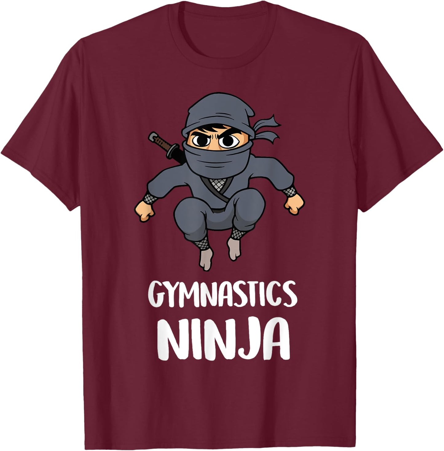 Gymnastics Ninja Boy Funny Sports Toddler Kids T-Shirt - T-Shirt | Maroon