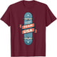 Skateboarding USA Support the Team Shirt USA Flag Skateboard T-Shirt - T-Shirt | Maroon