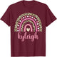 Kyleigh Rainbow Leopard Personalized Kyleigh Birthday T-Shirt - T-Shirt | Maroon