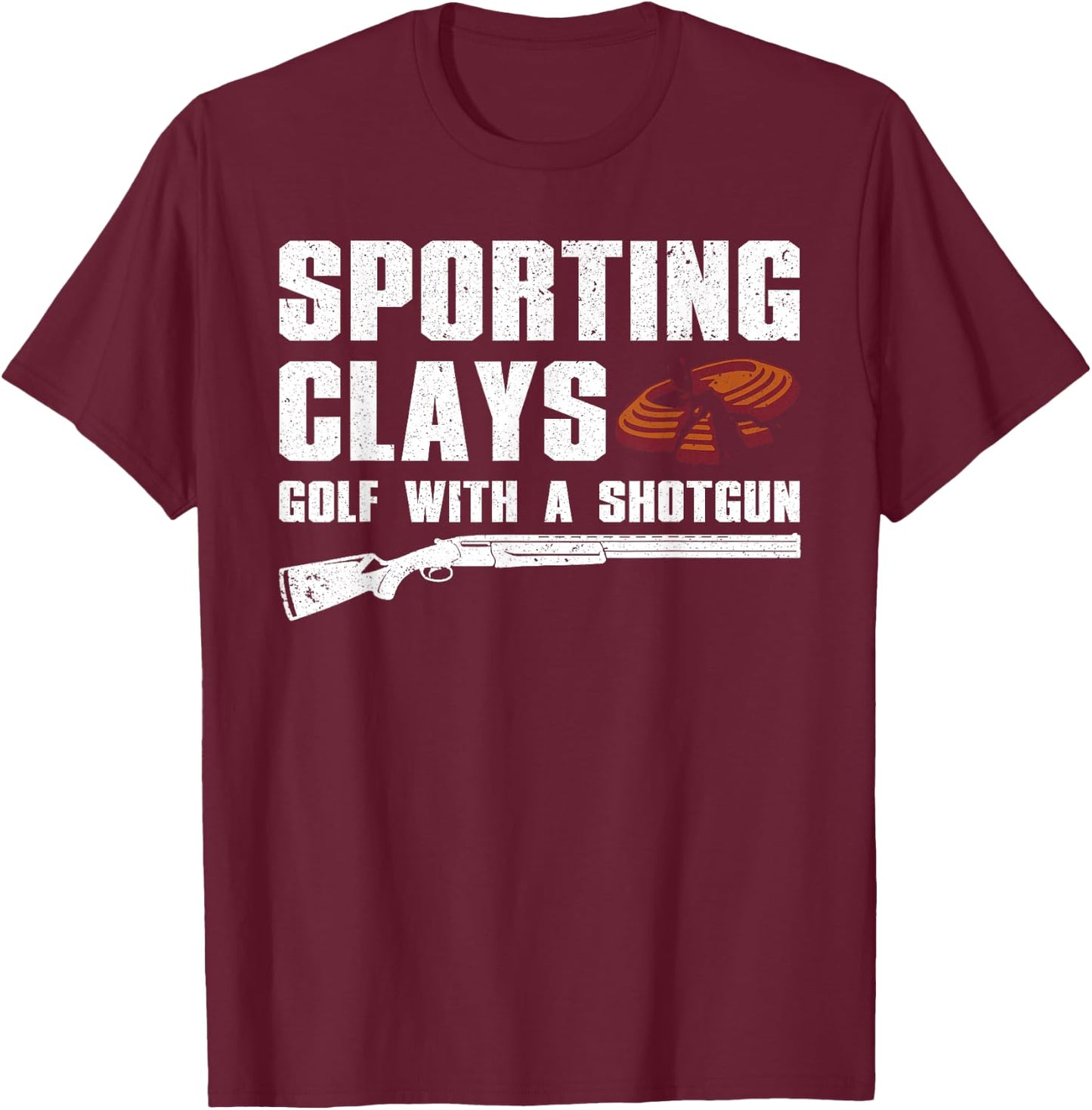 Cool Trap Shooting Women Skeet Clay Target Shooter T-Shirt - T-Shirt | Maroon