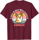 Just A Girl Who Loves Corgis Corgi Dog Design T-Shirt - T-Shirt | Maroon