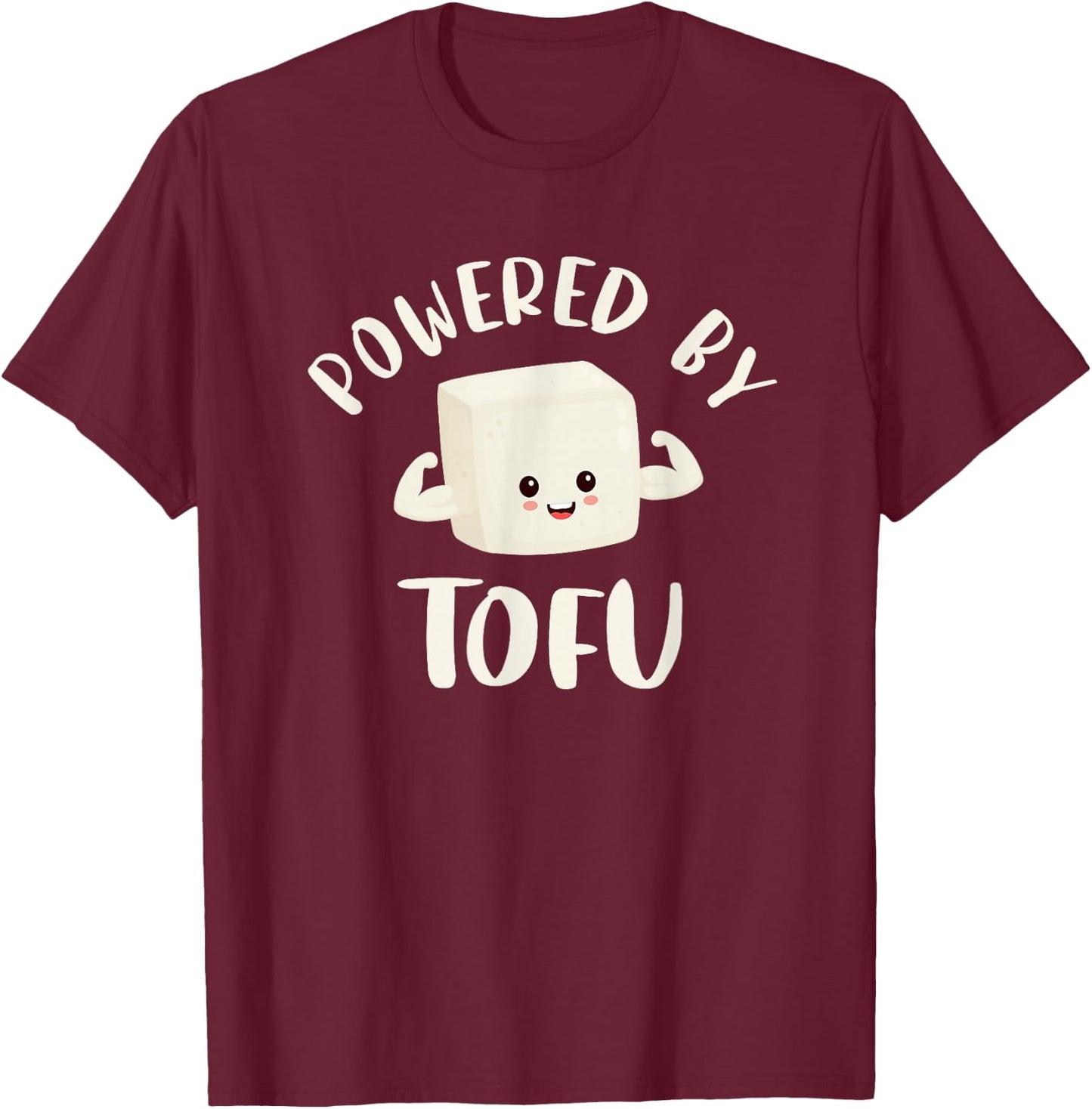 Powered By Tofu T-Shirt - T-Shirt | Maroon