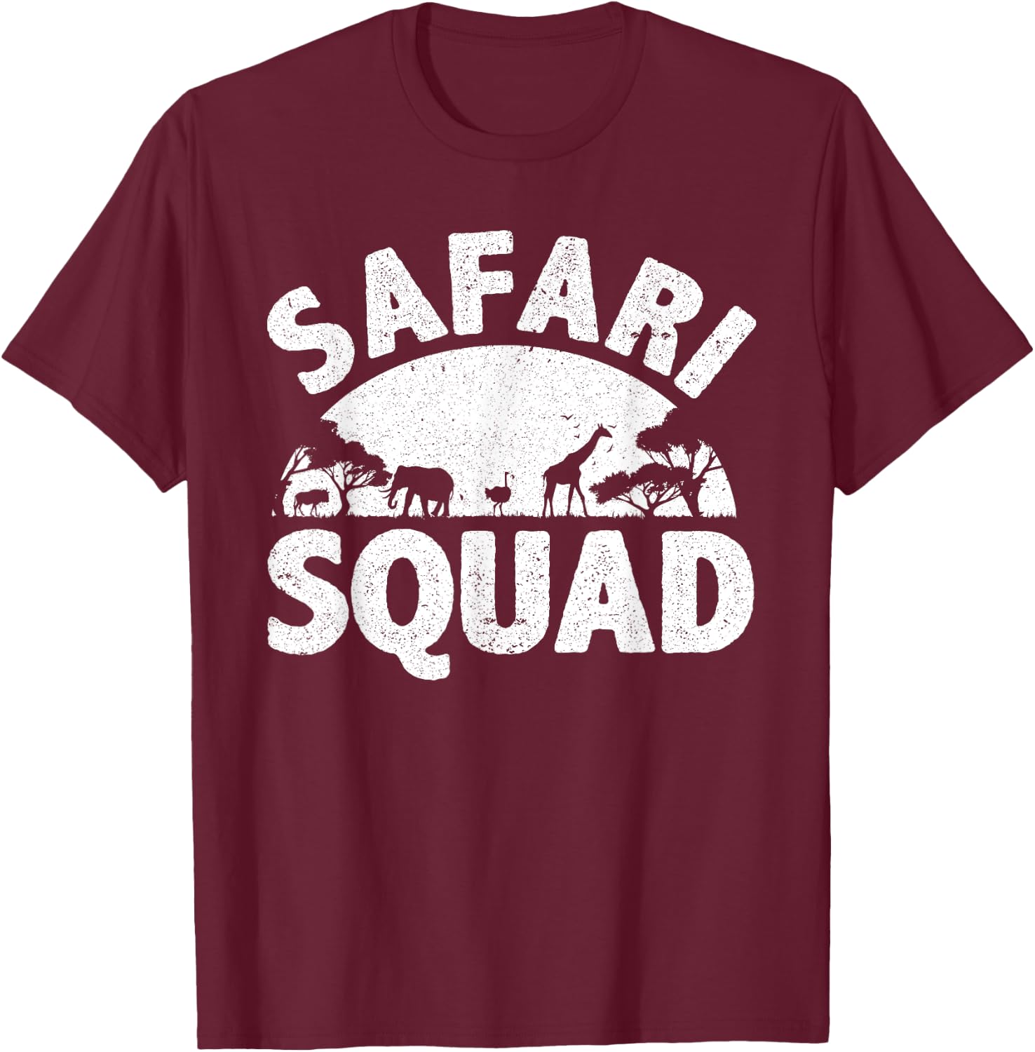 Cool Safari Squad Women Zoo Animal African Jungle T-Shirt - T-Shirt | Maroon