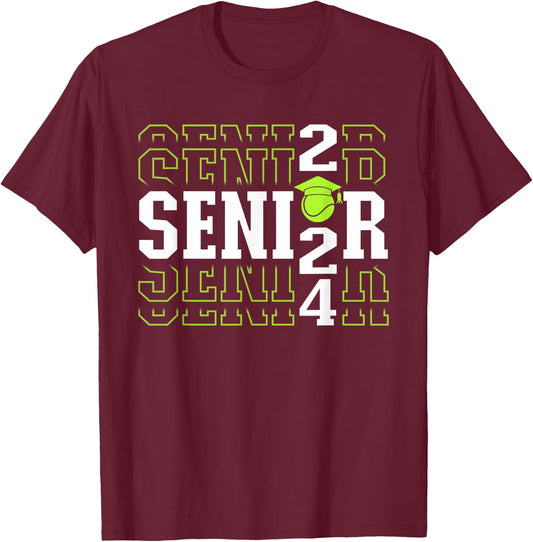 Class of 2024 Tennis Senior T-Shirt - T-Shirt | Maroon
