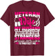 Veteran Wife, Husband Soldier & Saying for Military Women T-Shirt - T-Shirt | Maroon
