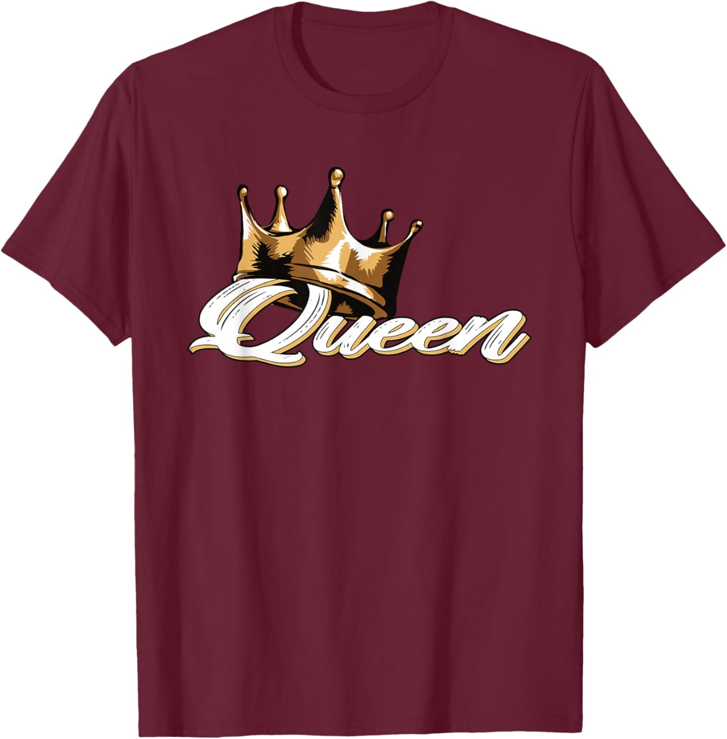 Awesome Queen Crown Crown me font queen T-Shirt - T-Shirt | Maroon