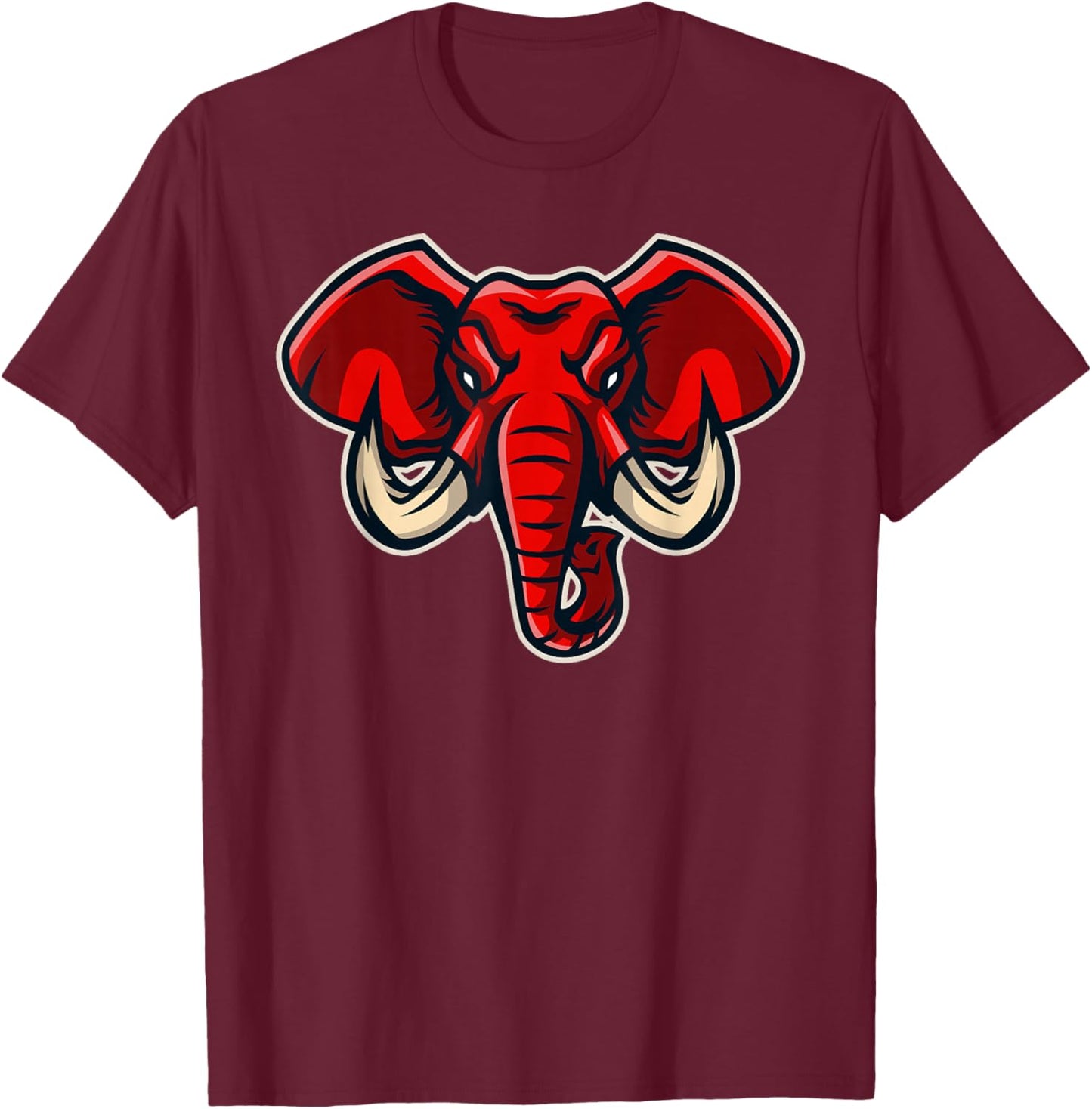 DST Elephant Logo T-Shirt - T-Shirt | Maroon