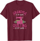 Quilt Grandma Is My Name Quilting Is My Game Quilter T-Shirt - T-Shirt | Maroon