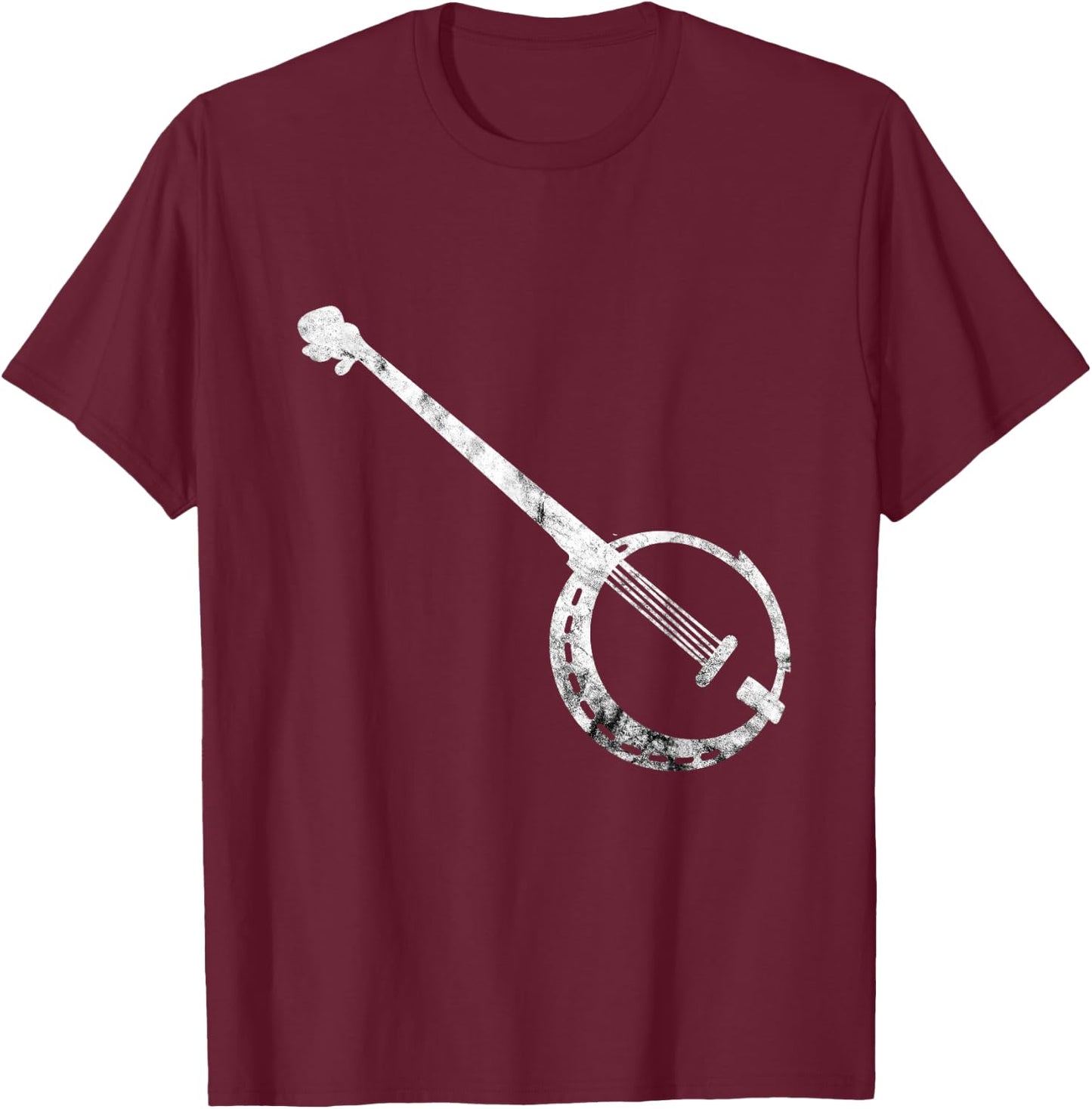 Banjo Instrument Bluegrass Country Musical Instrument Player T-Shirt - T-Shirt | Maroon