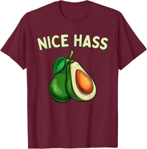 Nice Hass Funny Avocados Shirts Women Kawaii Avocado T-Shirt - T-Shirt | Maroon