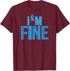 I'm Fine Diabetes Warrior Diabetes Awareness Month T-Shirt - T-Shirt | Maroon