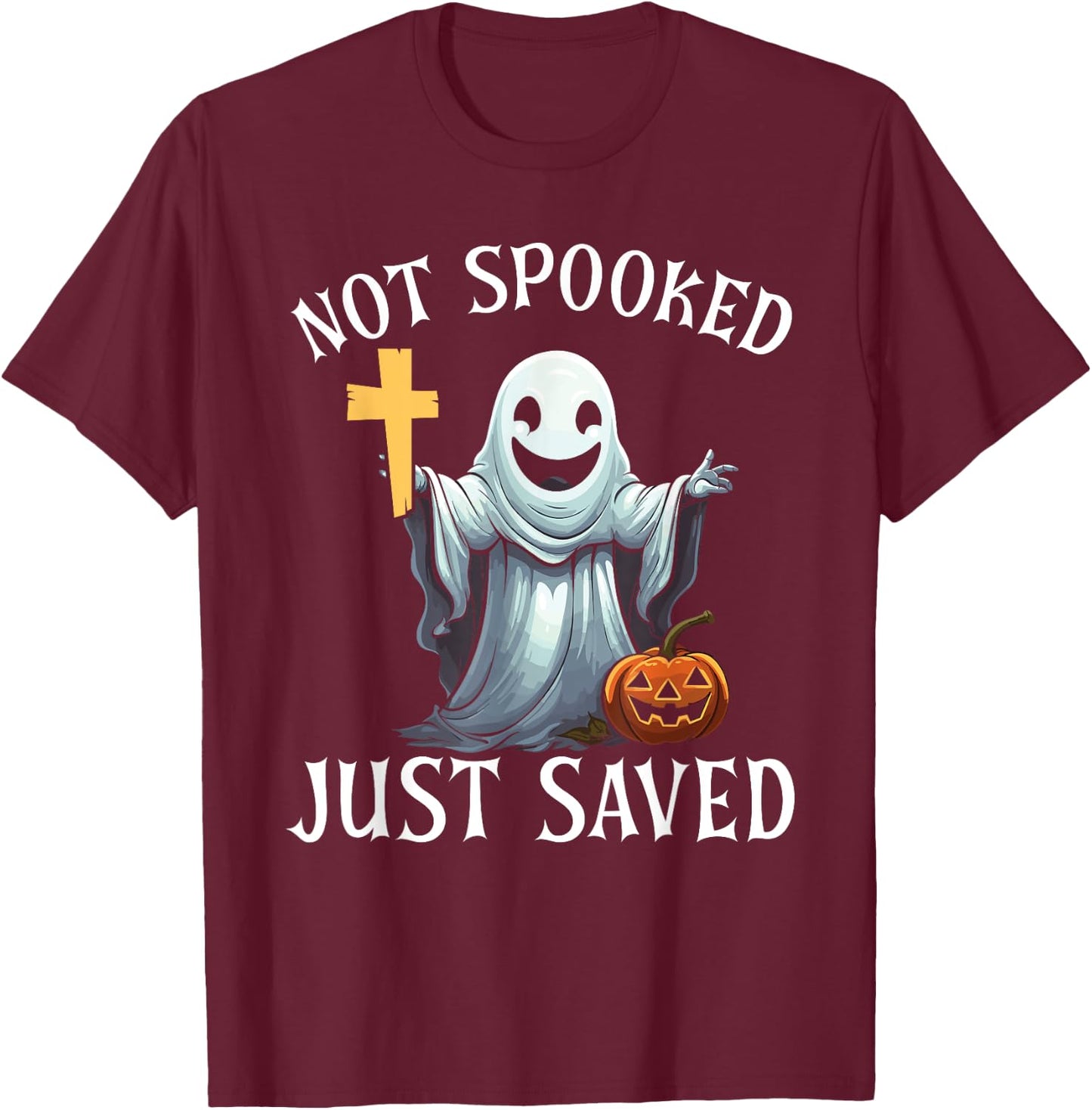 Christian Halloween Jesus Christ Trick Or Treat Christianity T-Shirt - T-Shirt | Maroon