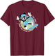 Disney Mickey And Friends Skateboard Mickey Enjoy The Show T-Shirt - T-Shirt | Maroon