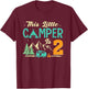 This Little Camper Is 2 Camp Lover 2nd Camping Birthday T-Shirt - T-Shirt | Maroon