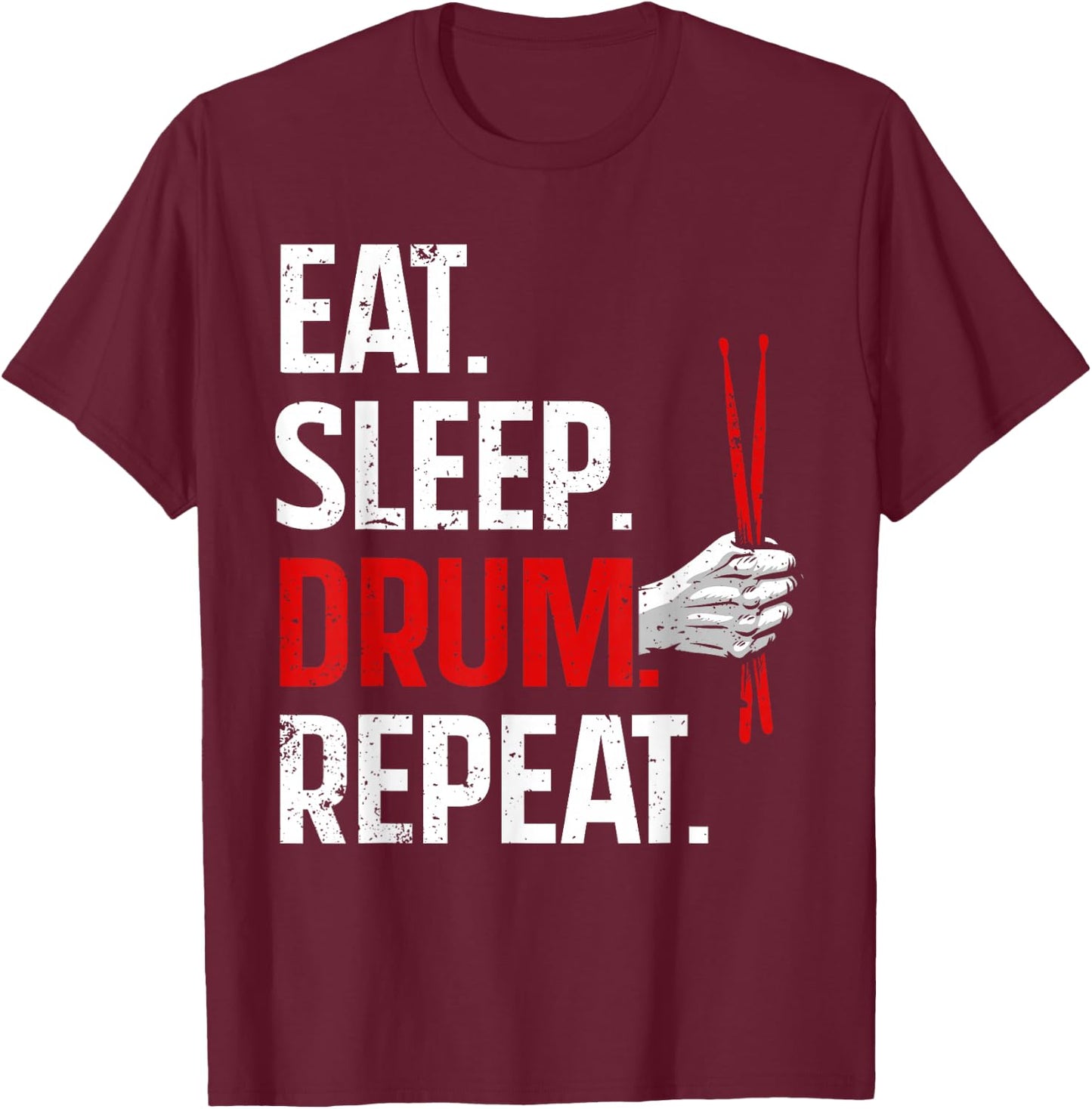 Funny Drumming Design Women Drummer Drumming Drum T-Shirt - T-Shirt | Maroon