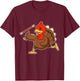 Funny Acrobatic Turkey Baton Twirling - Twirler T-Shirt - T-Shirt | Maroon
