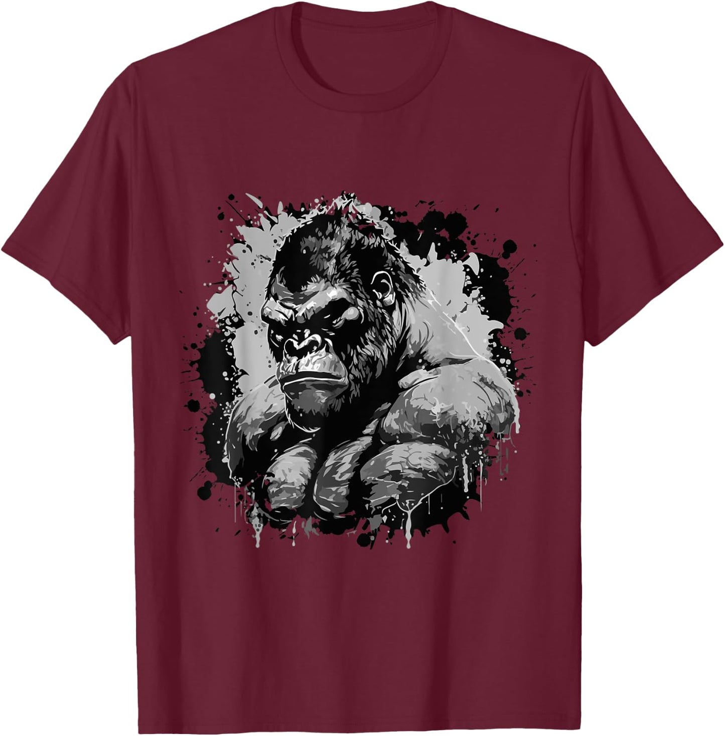 Gorilla Beast Muscles Workout Bodybuilding Boxing Gym T-Shirt - T-Shirt | Maroon