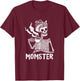 Momster Skeleton Woman Coffee Funny Halloween Mom Mama Women T-Shirt - T-Shirt | Maroon