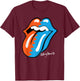 The Rolling Stones Zig Zag 89 Tongue T-Shirt - T-Shirt | Maroon