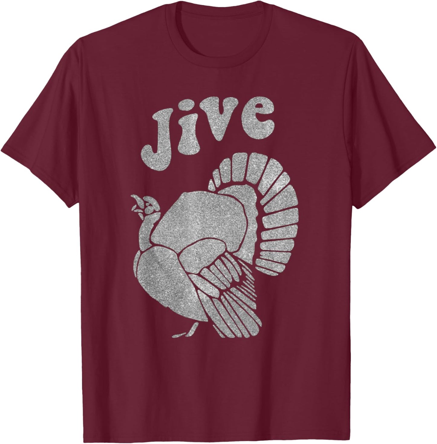 Funny Jive Thanksgiving Turkey Day Retro Holiday T-Shirt - T-Shirt | Maroon