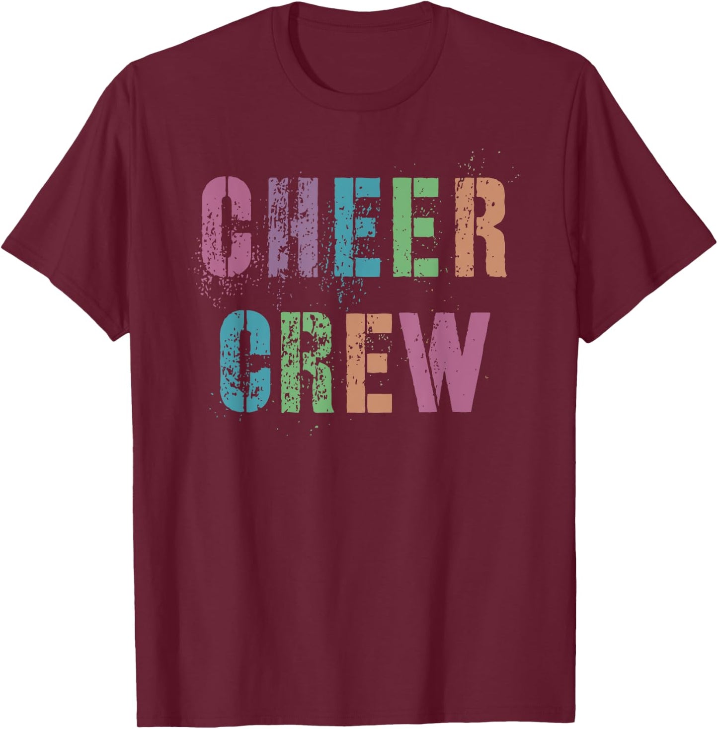Vintage CHEER CREW Cheerleading Team Cheerleader Girls Loud T-Shirt - T-Shirt | Maroon