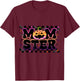 Funny Momster Shirt Halloween Pumpkin Mom Ster T-Shirt - T-Shirt | Maroon