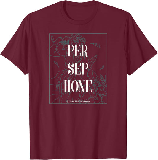 Hades and Persephone Greek Mythology Bookish Cottagecore T-Shirt - T-Shirt | Maroon