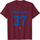 Teoscar Hernandez 37 Teoscar Hernandez Toronto MLBPA T-Shirt - T-Shirt | Maroon